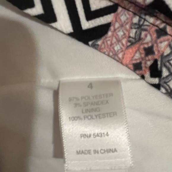 Bisou Bisou Michelle Bohbot Sheath Pink/ Black/White Body-con Dress, size 4 - Picture 6 of 7